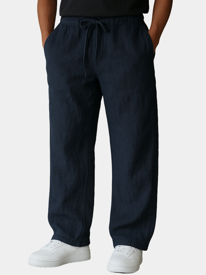 BRYNOUVELLE | PANTALON EN LIN À CORDON POUR HOMME