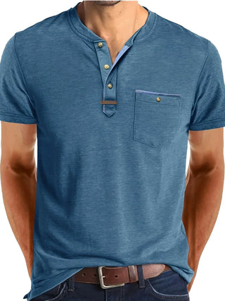 BRYNOUVELLE | T-SHIRT COL ROND ÉLÉGANT AVEC POCHE