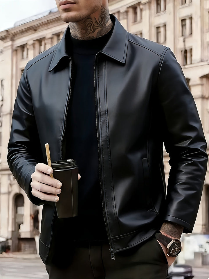 BRYNOUVELLE | Veste Classique en Cuir pour Hommes