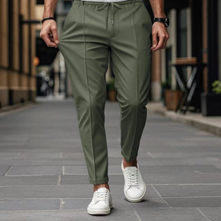 BRYNOUVELLE | PANTALONS CHINO SLIM FIT AVEC CORDON DE SERRAGE POUR HOMMES