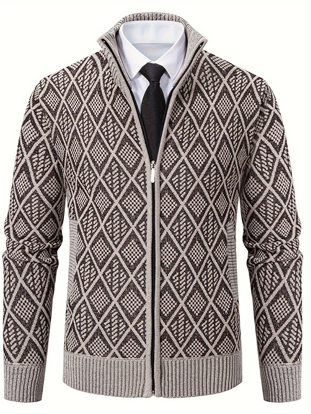 BRYNOUVELLE | PULL EN MAILLE GÉOMÉTRIQUE POUR HOMME