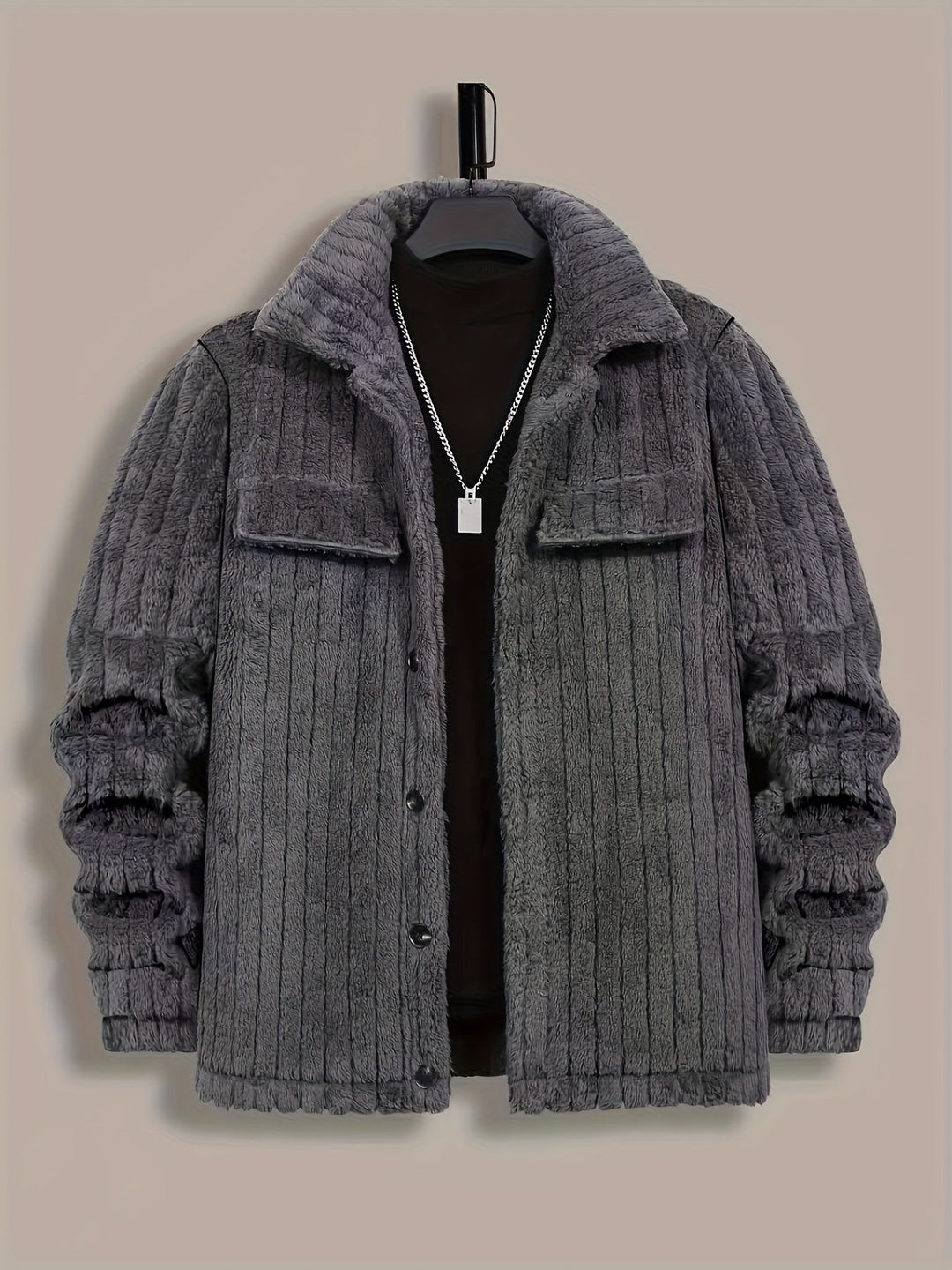 BRYNOUVELLE | VESTE EN MAILLE À RAYURES POUR HOMMES