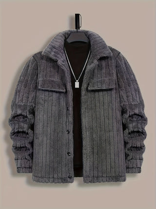 BRYNOUVELLE | VESTE EN MAILLE À RAYURES POUR HOMMES