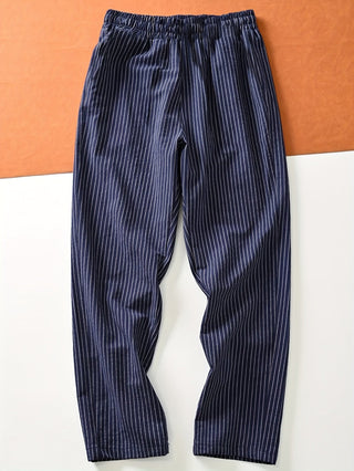 BRYNOUVELLE | PANTALON DÉCONTRACTÉ À RAYURES POUR HOMMES