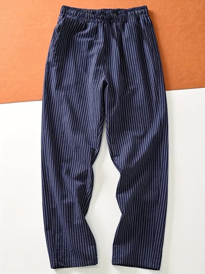 BRYNOUVELLE | PANTALON DÉCONTRACTÉ À RAYURES POUR HOMMES