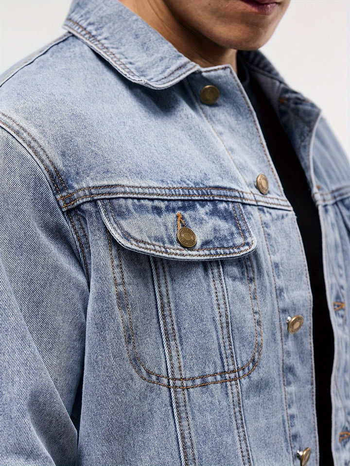 BRYNOUVELLE | Veste en Denim pour Hommes - Vêtement de Travail