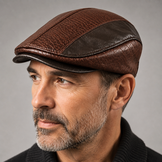 BRYNOUVELLE | Casquette Homme en Cuir Crocodile