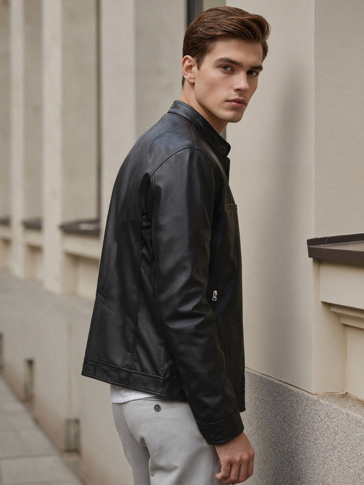 BRYNOUVELLE | Veste Homme à Col Montant et Fermeture Éclair