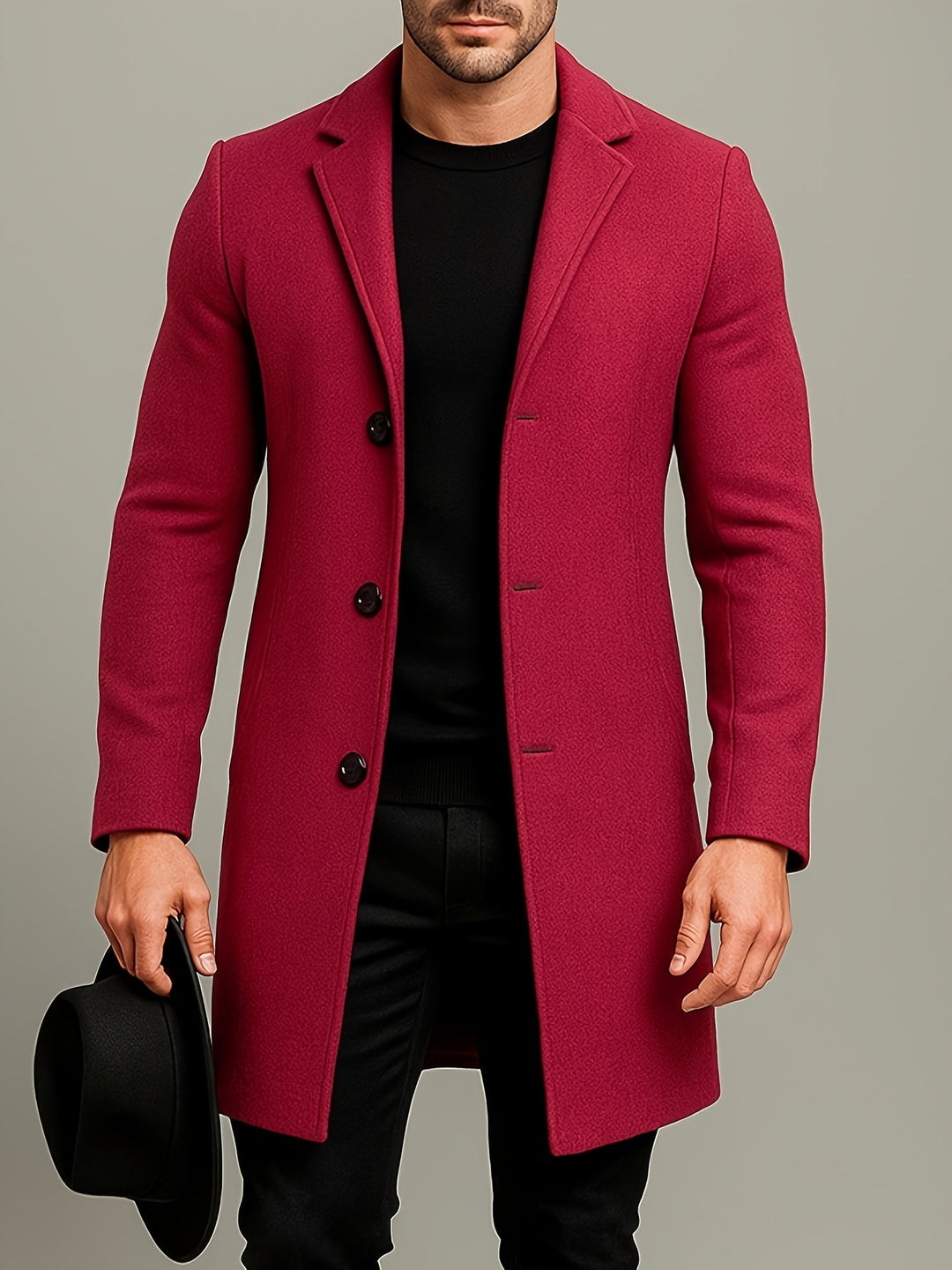 BRYNOUVELLE | Manteau Classique à Boutons pour Homme