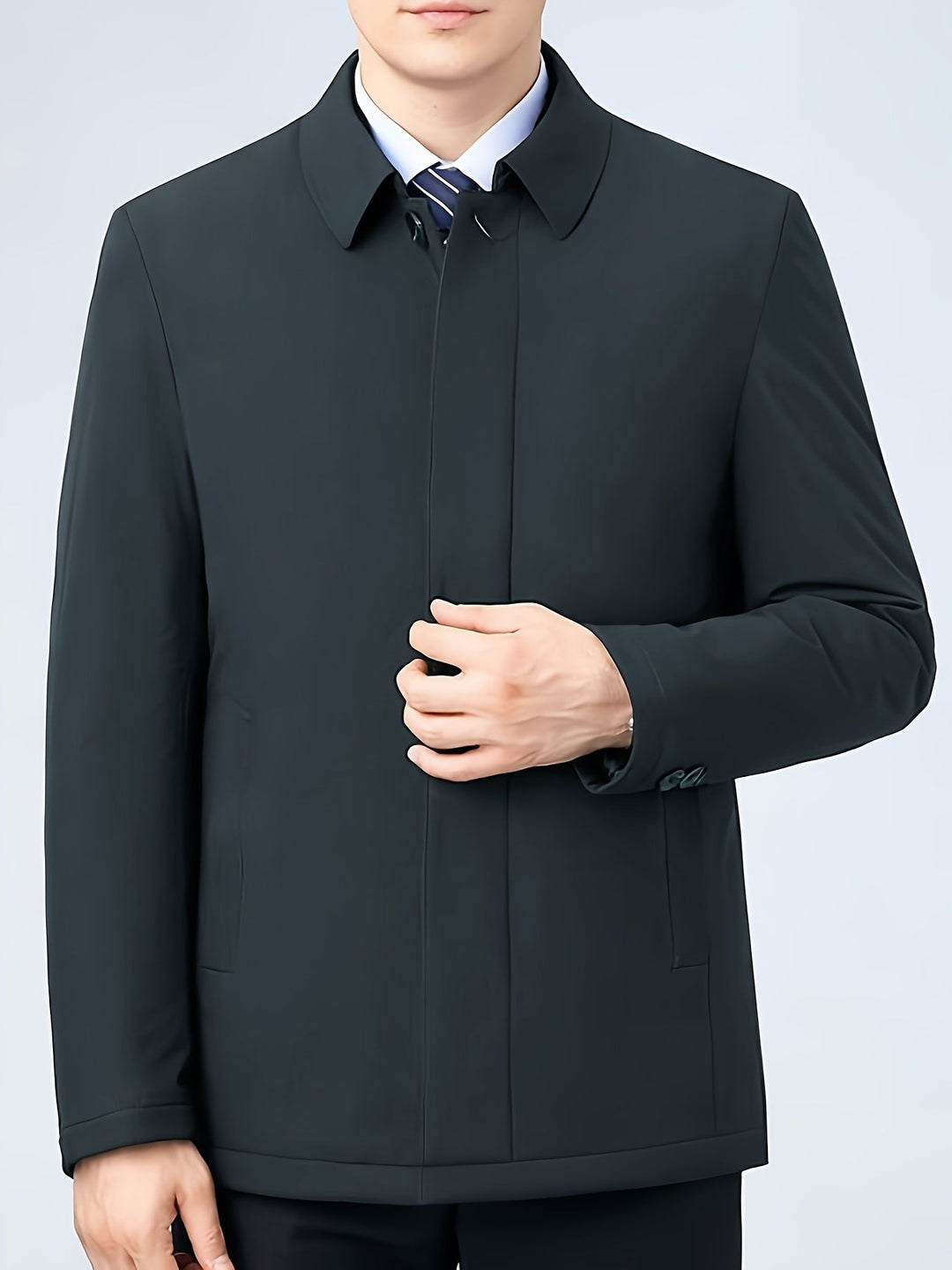 BRYNOUVELLE | Veste Homme à Col Revers et Fermeture Éclair