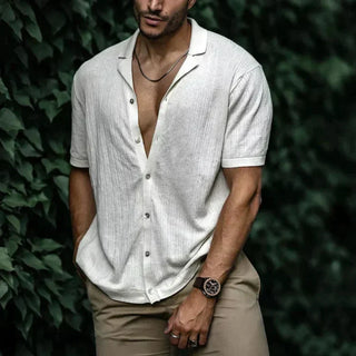 BRYNOUVELLE | Chemise en Lin Tricotée pour Homme
