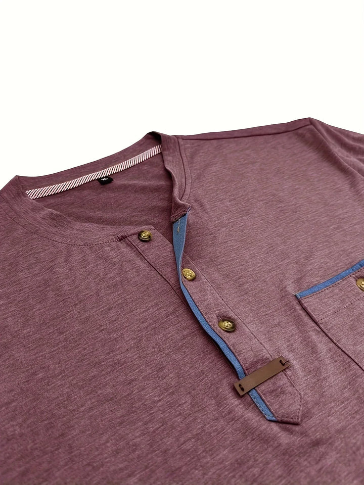 BRYNOUVELLE | T-SHIRT COL ROND ÉLÉGANT AVEC POCHE