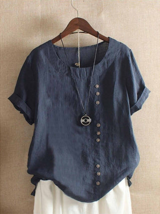 BRYNOUVELLE | Blouse Aérée avec Patte de Boutonnage Bianca