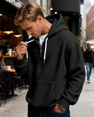BRYNOUVELLE | SWEAT À CAPUCHE EN TEXTURE TISSÉE POUR HOMME