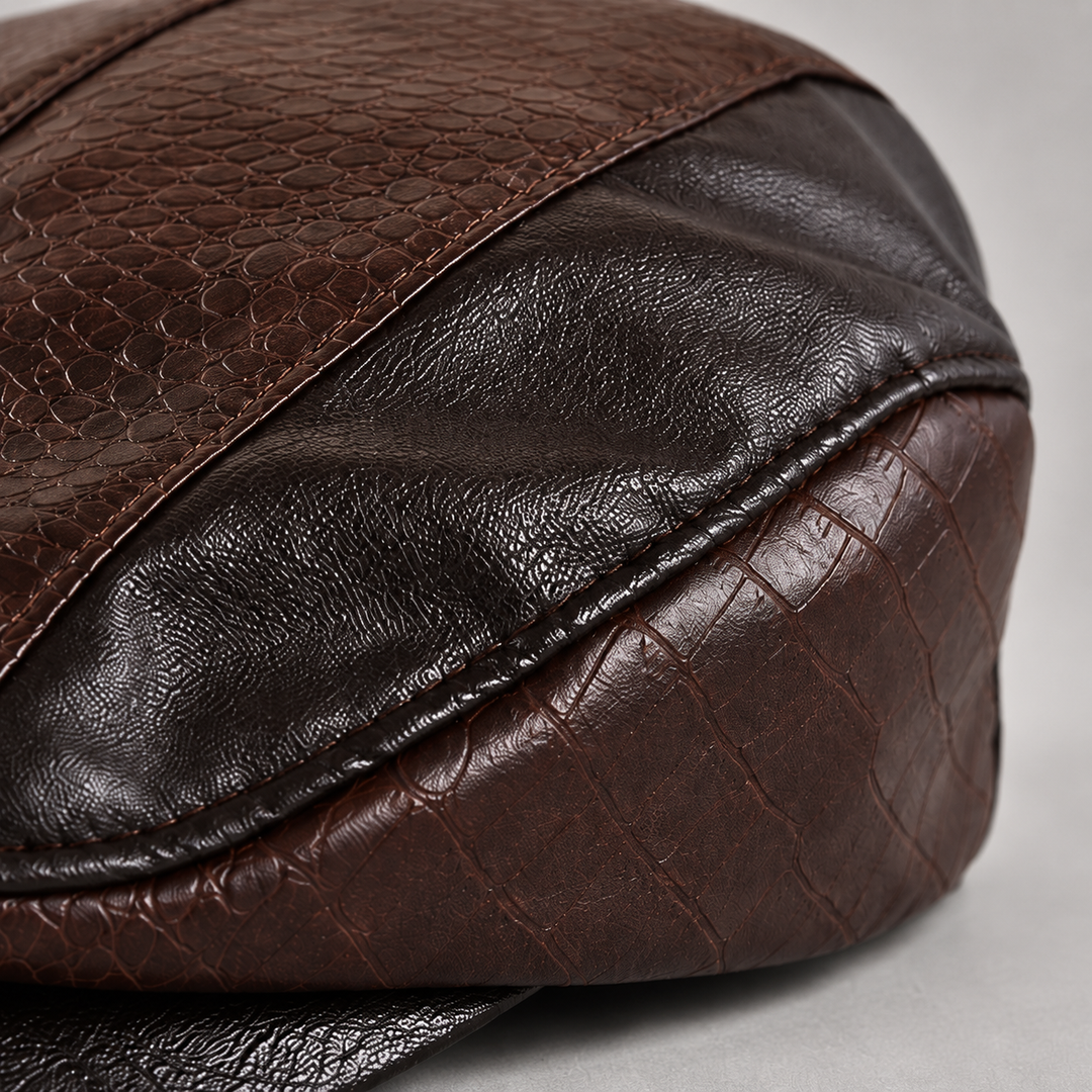BRYNOUVELLE | Casquette Homme en Cuir Crocodile