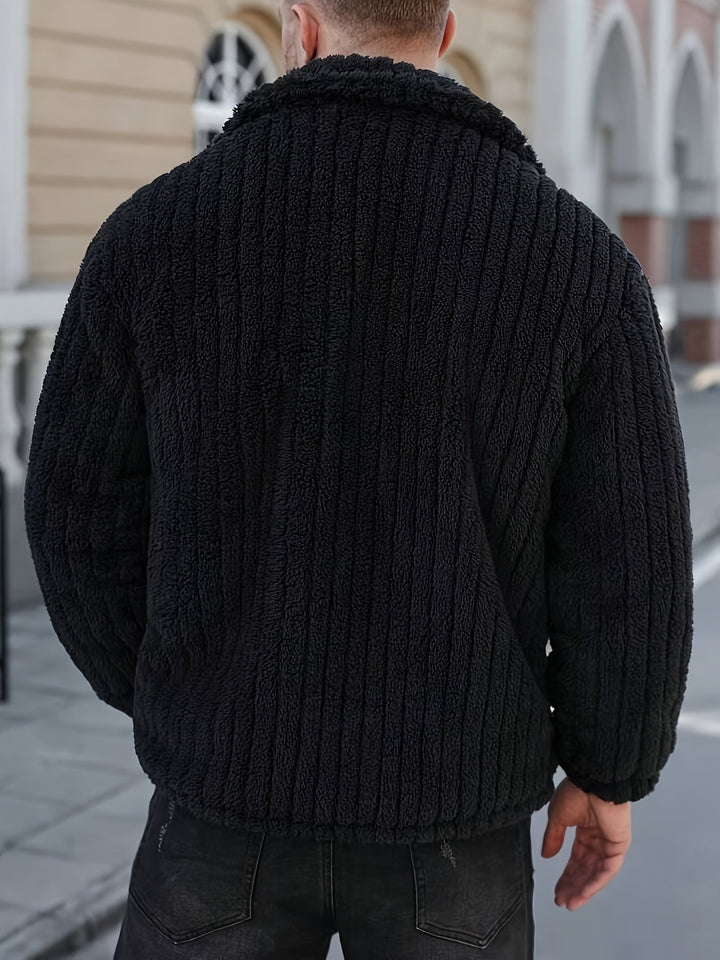BRYNOUVELLE | VESTE EN MAILLE À RAYURES POUR HOMMES