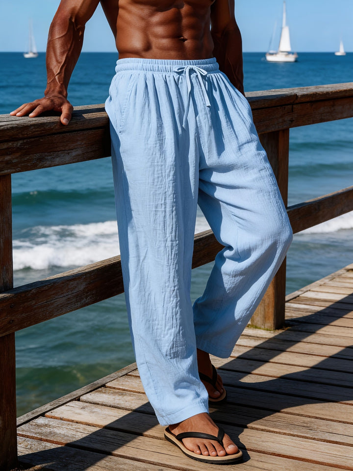 BRYNOUVELLE | SHORT EN LIN À CORDON POUR HOMMES