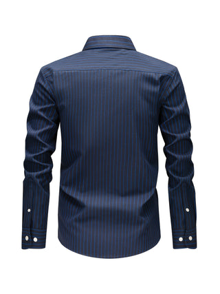 BRYNOUVELLE | Chemise Rayée en Coton pour Hommes