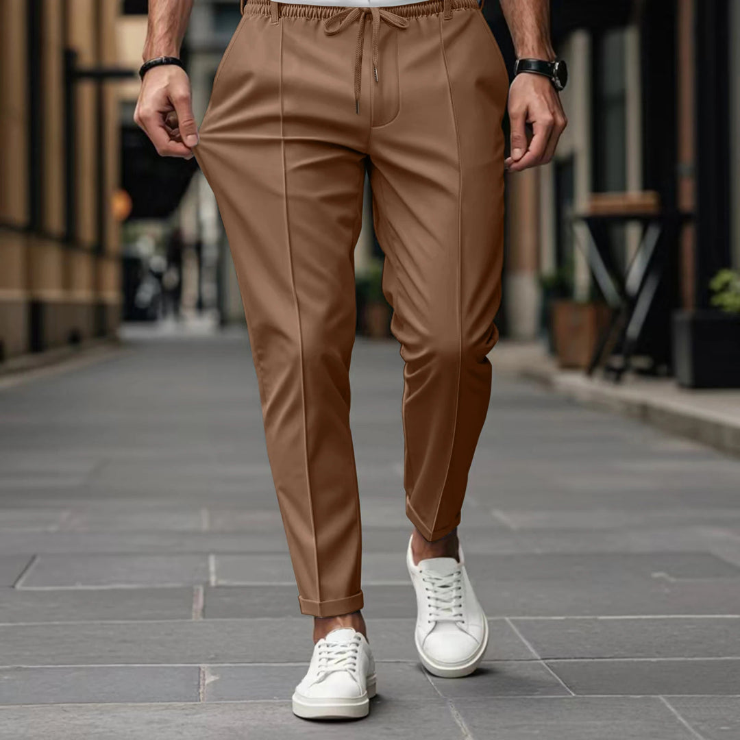 BRYNOUVELLE | PANTALONS CHINO SLIM FIT AVEC CORDON DE SERRAGE POUR HOMMES
