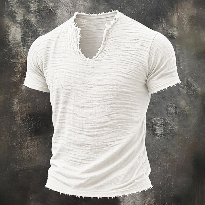 BRYNOUVELLE | T-Shirt Délavé à Col V pour Hommes