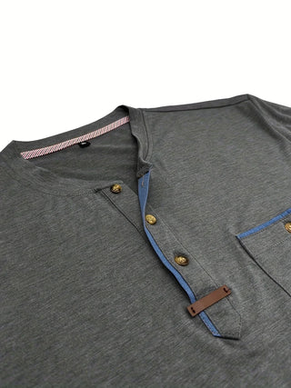 BRYNOUVELLE | T-SHIRT COL ROND ÉLÉGANT AVEC POCHE