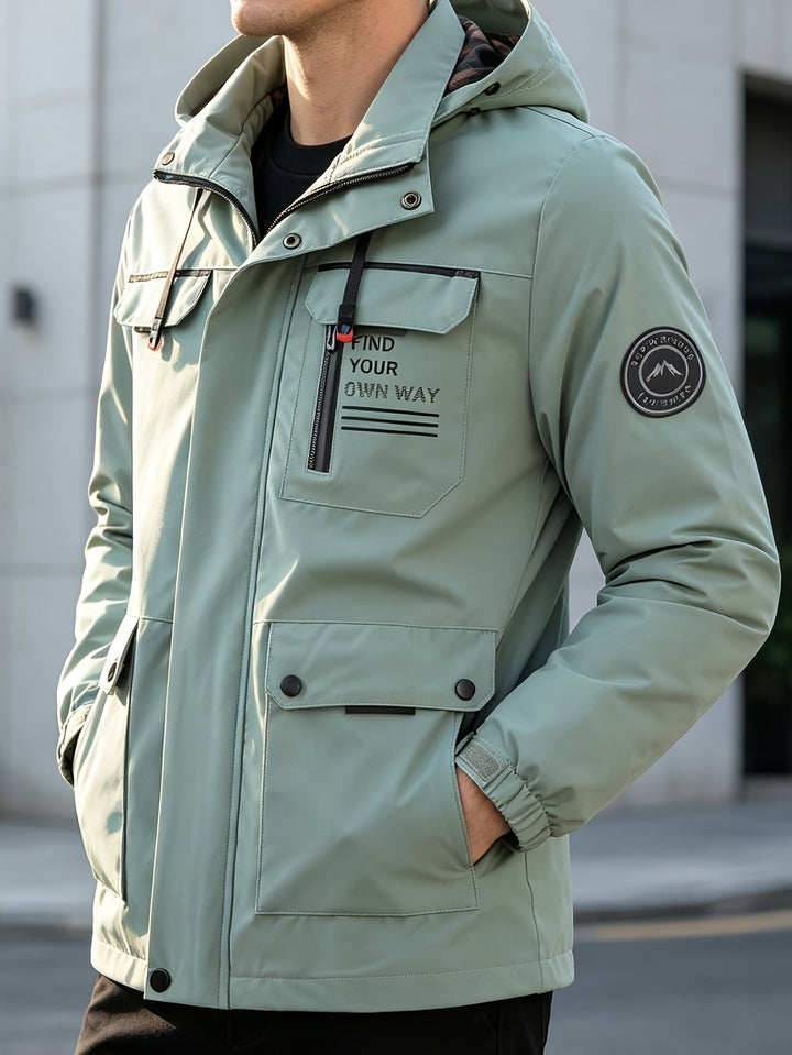 BRYNOUVELLE | Veste à Capuche avec Fermeture Éclair pour Hommes