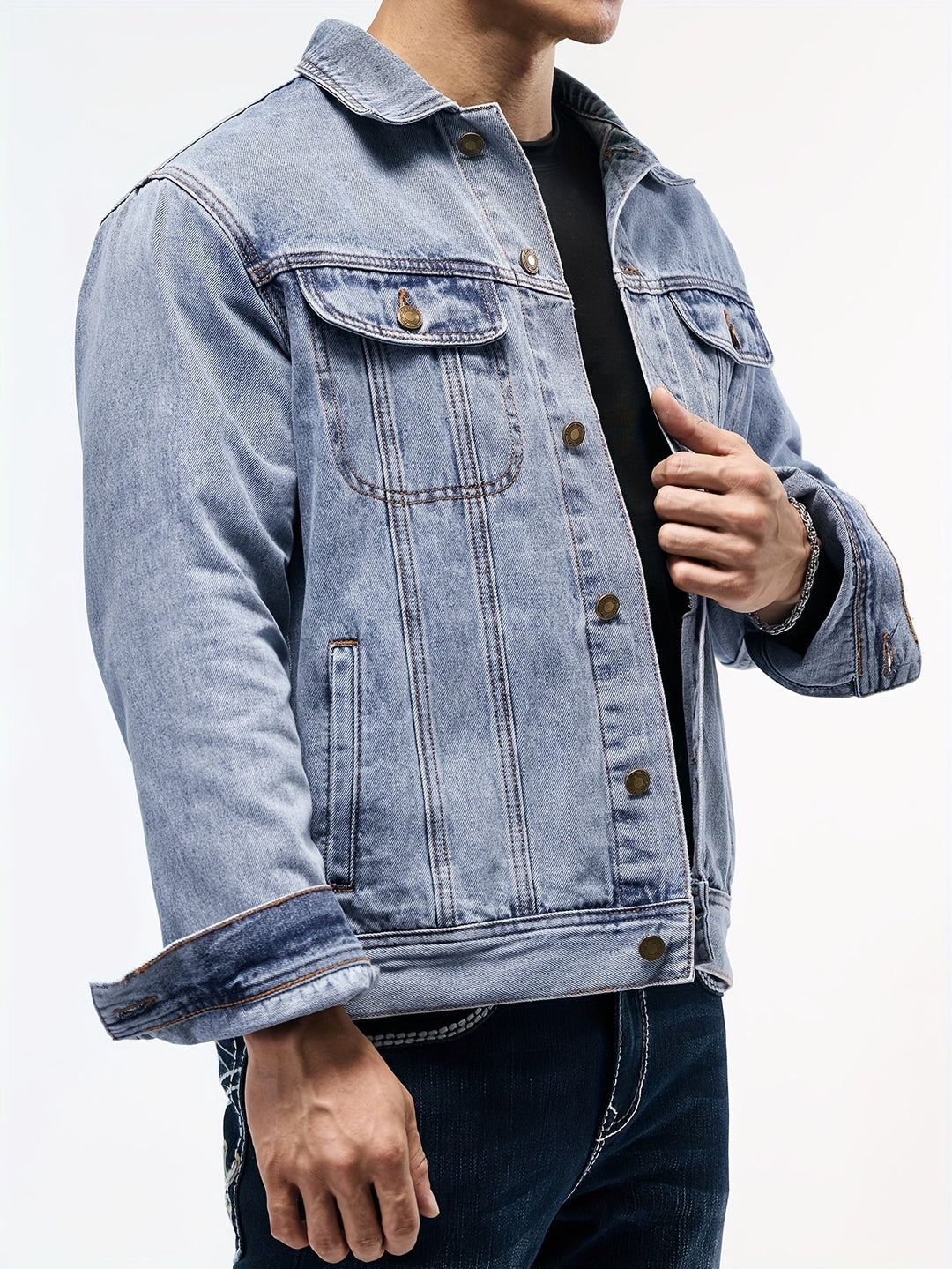 BRYNOUVELLE | Veste en Denim pour Hommes - Vêtement de Travail