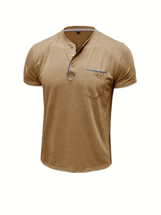 BRYNOUVELLE | T-SHIRT COL ROND ÉLÉGANT AVEC POCHE