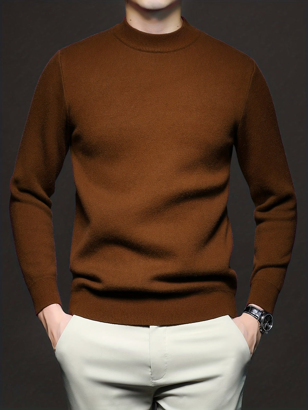BRYNOUVELLE | Pull en Maille Coton à Col Roulé pour Hommes