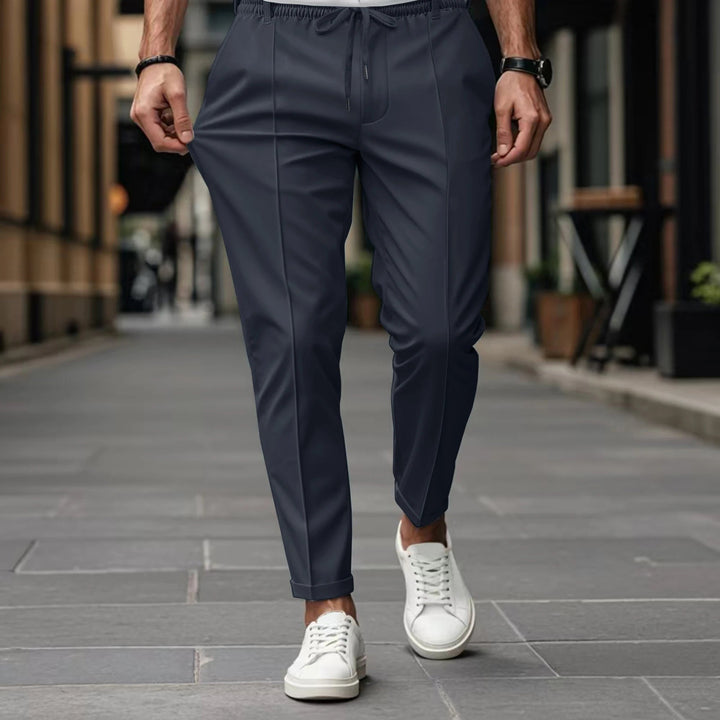 BRYNOUVELLE | PANTALONS CHINO SLIM FIT AVEC CORDON DE SERRAGE POUR HOMMES