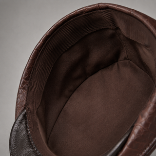 BRYNOUVELLE | Casquette Homme en Cuir Crocodile
