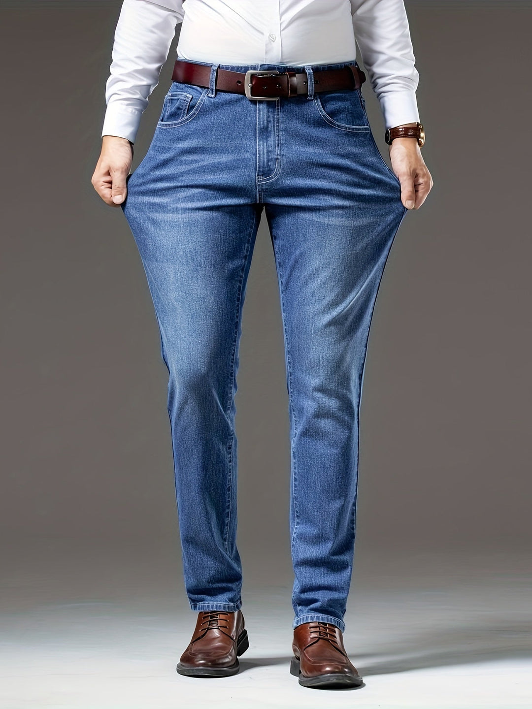 BRYNOUVELLE | PANTALON EN DENIM DÉLAVÉ POUR HOMMES