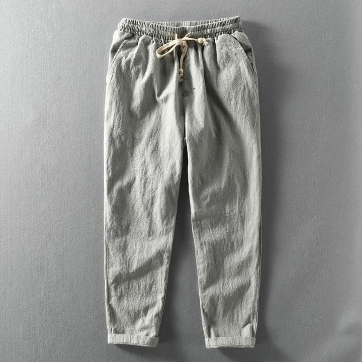 Pantalon En Lin À Coupe Décontractée Pour Homme
