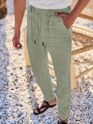 NICHOLS | PANTALONS LARGES EN LIN AVEC CORDON