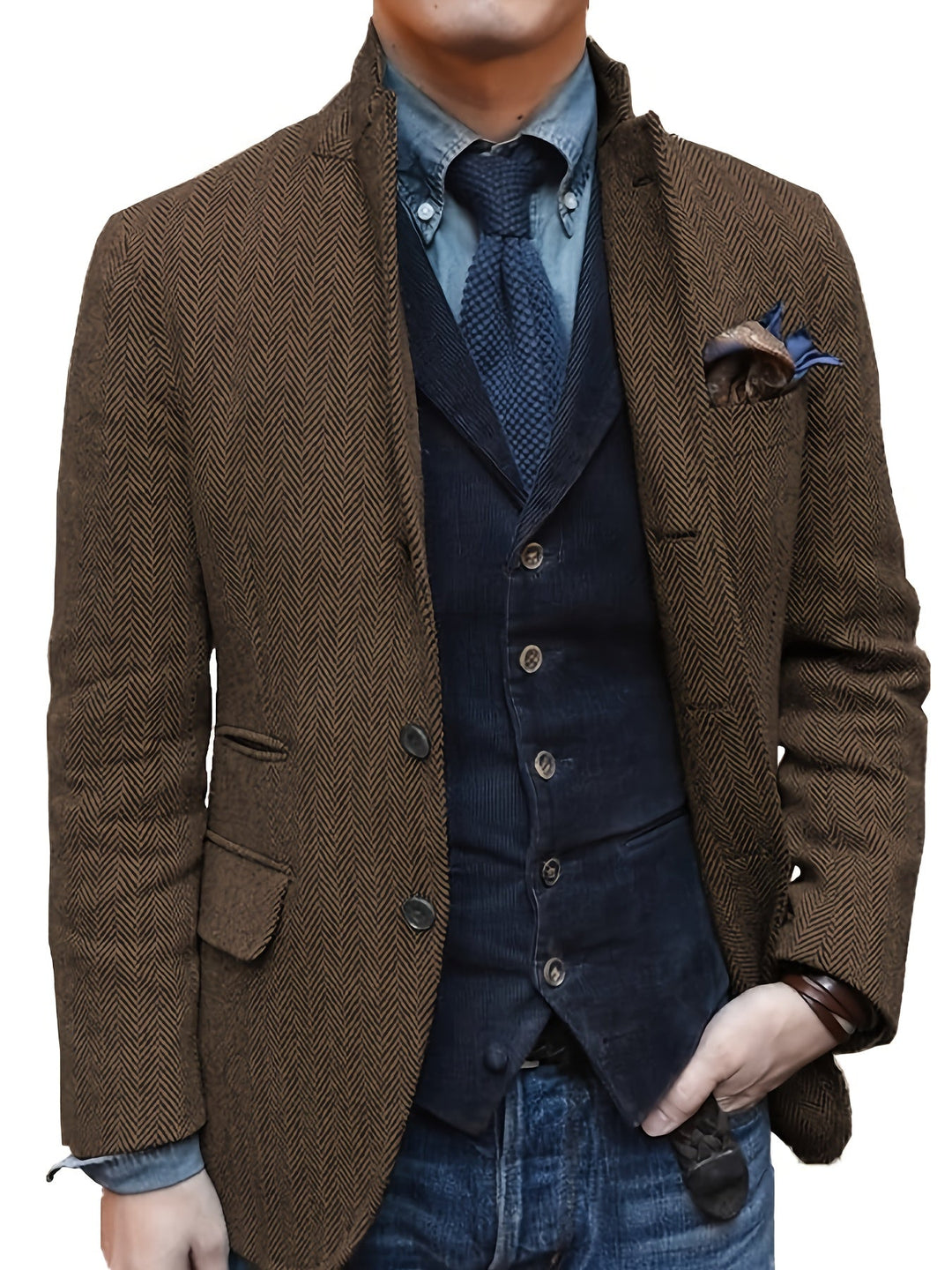 BRYNOUVELLE | Veste Vintage à Revers pour Hommes