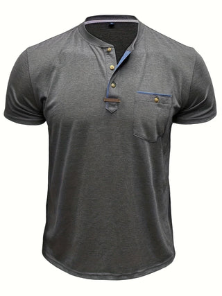 BRYNOUVELLE | T-SHIRT COL ROND ÉLÉGANT AVEC POCHE