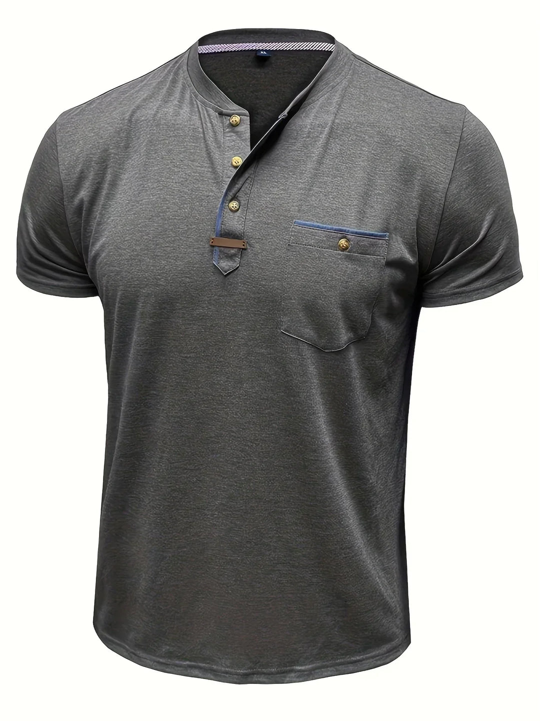 BRYNOUVELLE | T-SHIRT COL ROND ÉLÉGANT AVEC POCHE