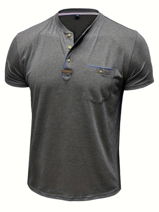 BRYNOUVELLE | T-SHIRT COL ROND ÉLÉGANT AVEC POCHE