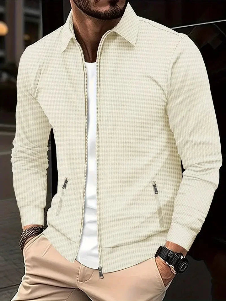BRYNOUVELLE | Cardigan Homme à Col Montant et Fermeture Éclair
