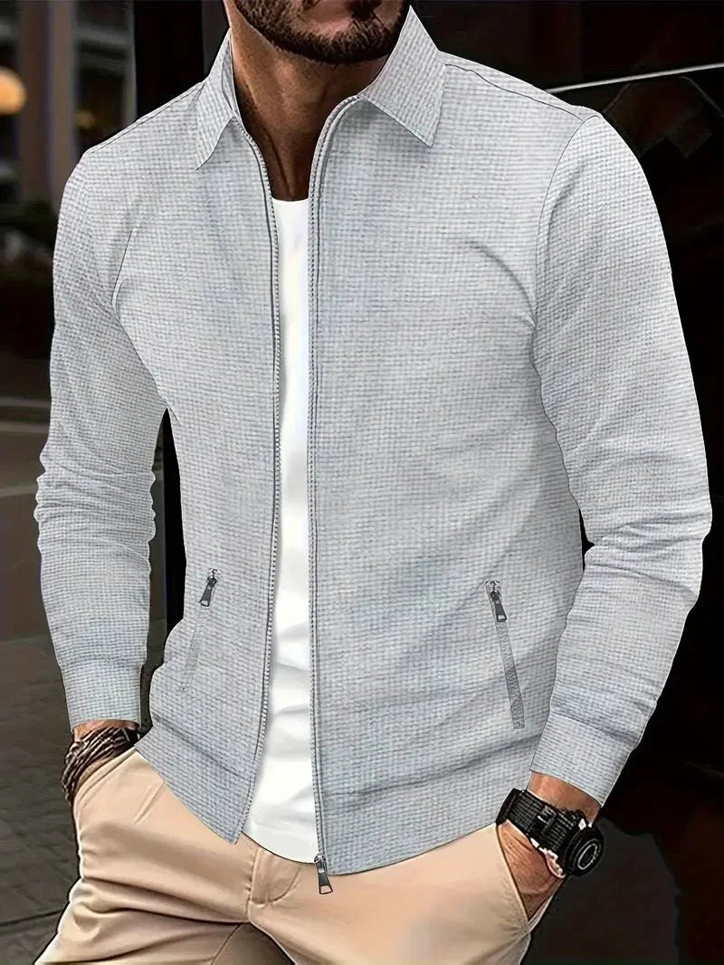 BRYNOUVELLE | Cardigan Homme à Col Montant et Fermeture Éclair