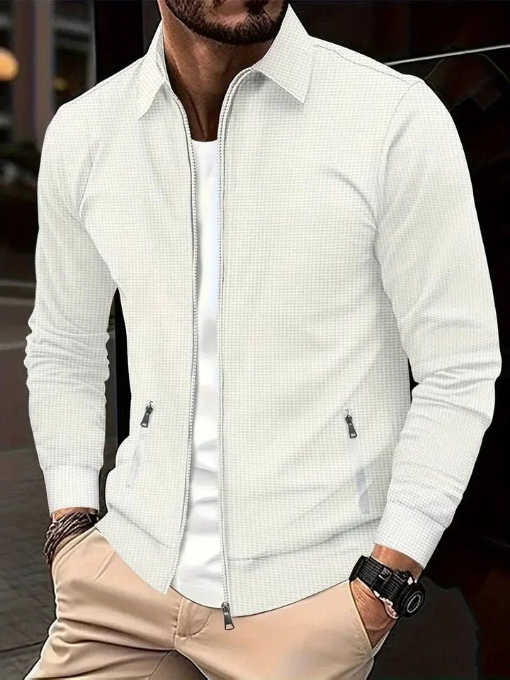 BRYNOUVELLE | Cardigan Homme à Col Montant et Fermeture Éclair