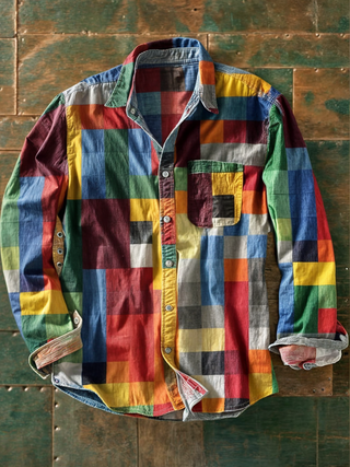 Eric | Chemise patchwork de haute qualité – Style unique et coupe confortable