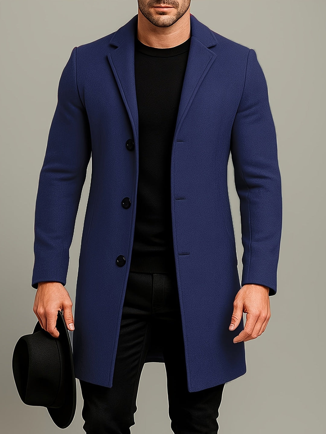 BRYNOUVELLE | Manteau Classique à Boutons pour Homme