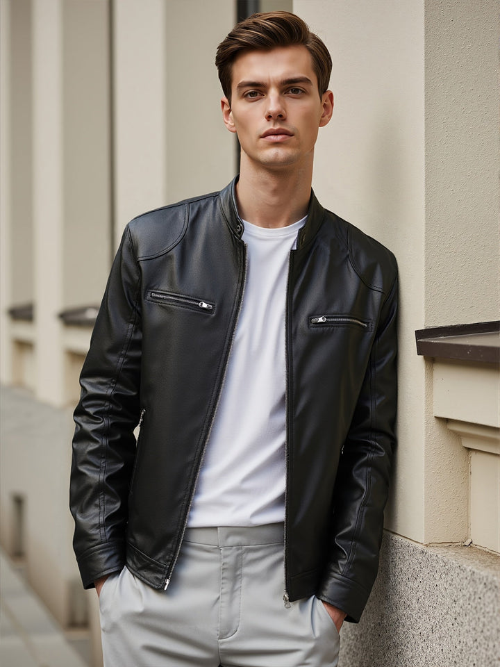 BRYNOUVELLE | Veste Homme à Col Montant et Fermeture Éclair