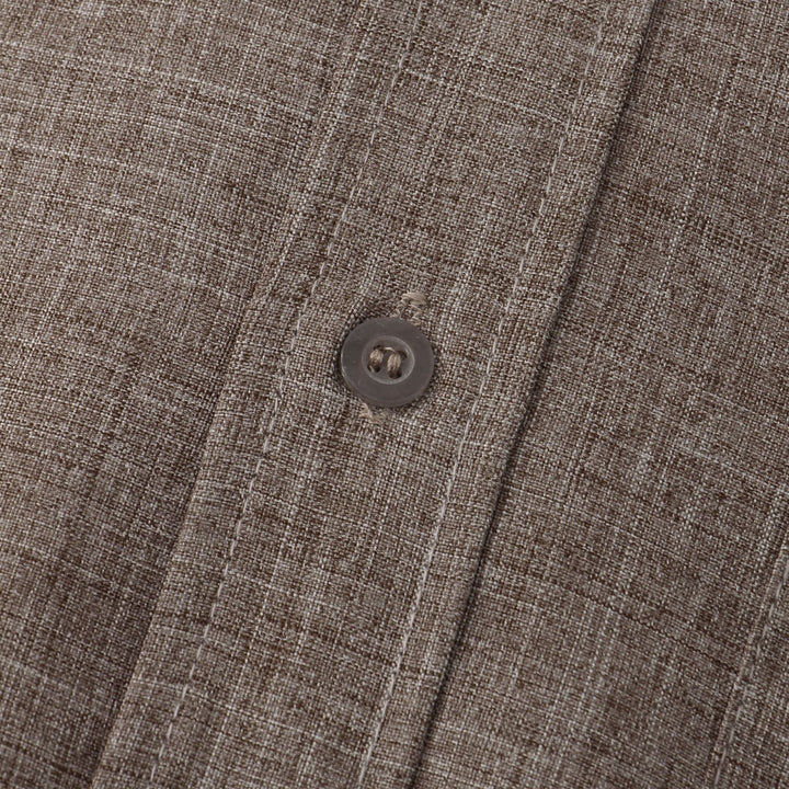 BRYNOUVELLE | CHEMISE EN COTON UNIE AVEC BOUTONS