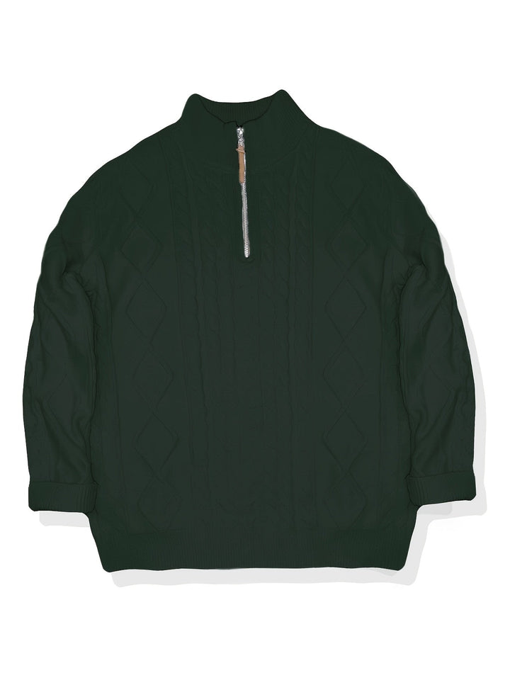 BRYNOUVELLE | Polo pour Hommes avec Fermeture Éclair Quart