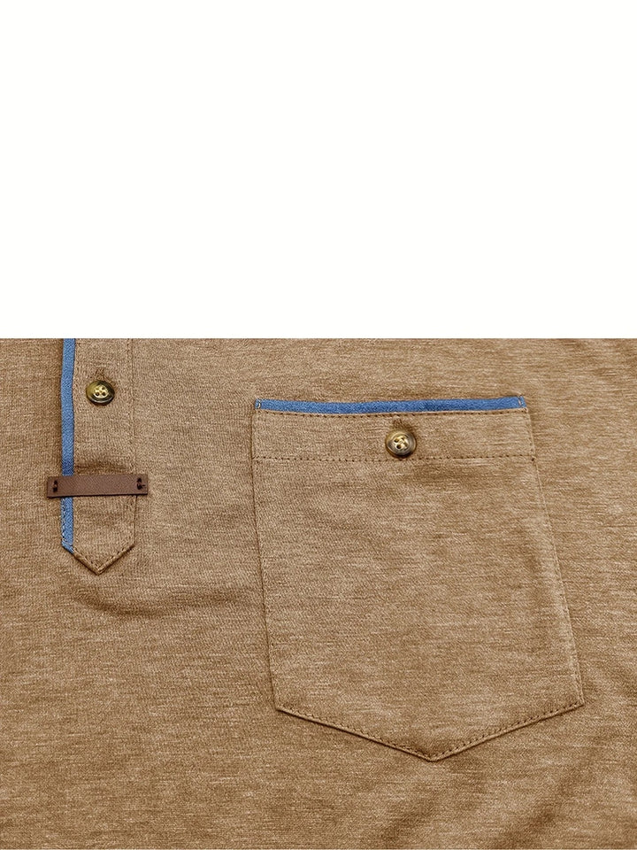 BRYNOUVELLE | T-SHIRT COL ROND ÉLÉGANT AVEC POCHE