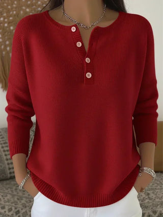 Ernesta | Pull en Maille avec Boutons Henley