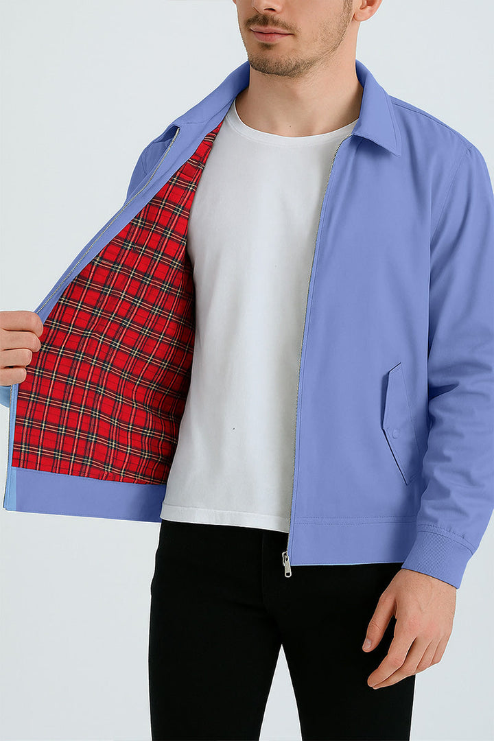 Harryson | Veste Harrington avec Doublure Tartan