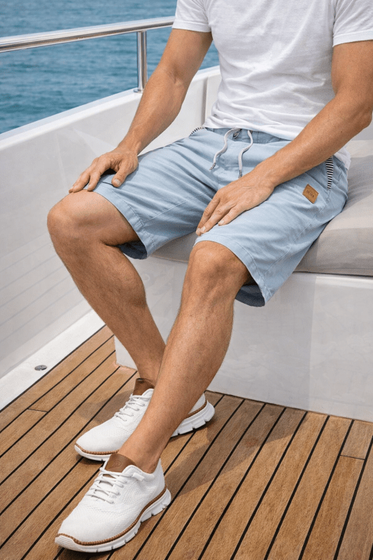 BRYNOUVELLE | SHORT CHINO À CORDON DE SERRAGE POUR HOMMES